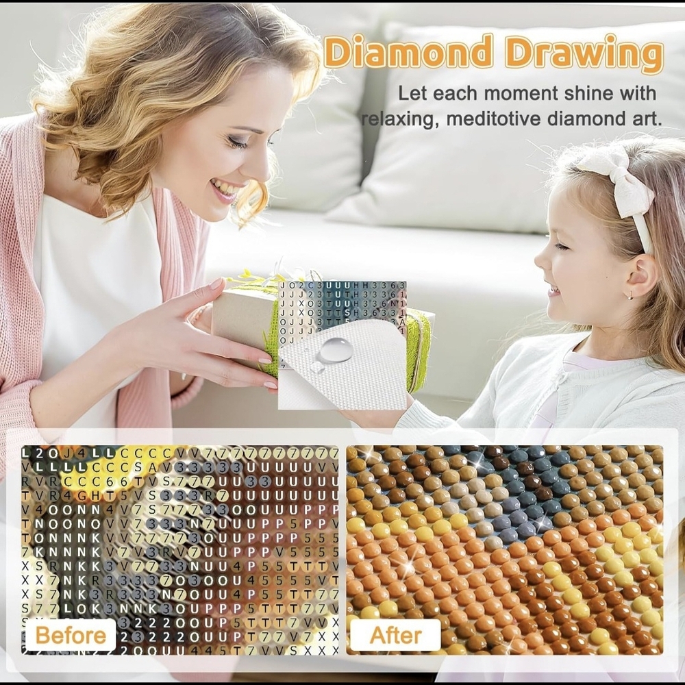Yellow Sunflower Bull 5D Diamond Painting Kit New - Picture 6 of 7
